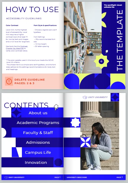 Online University Booklet Template