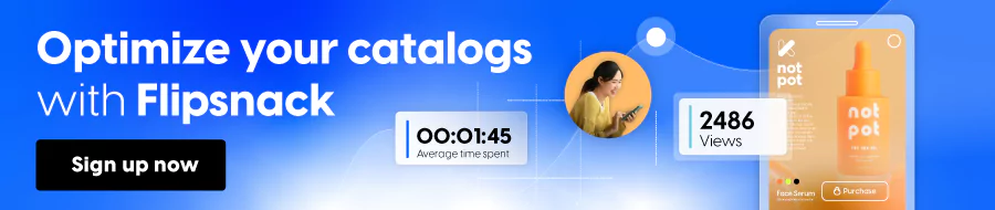 banner for optimizing your catalogs on mobile with Flipsnack