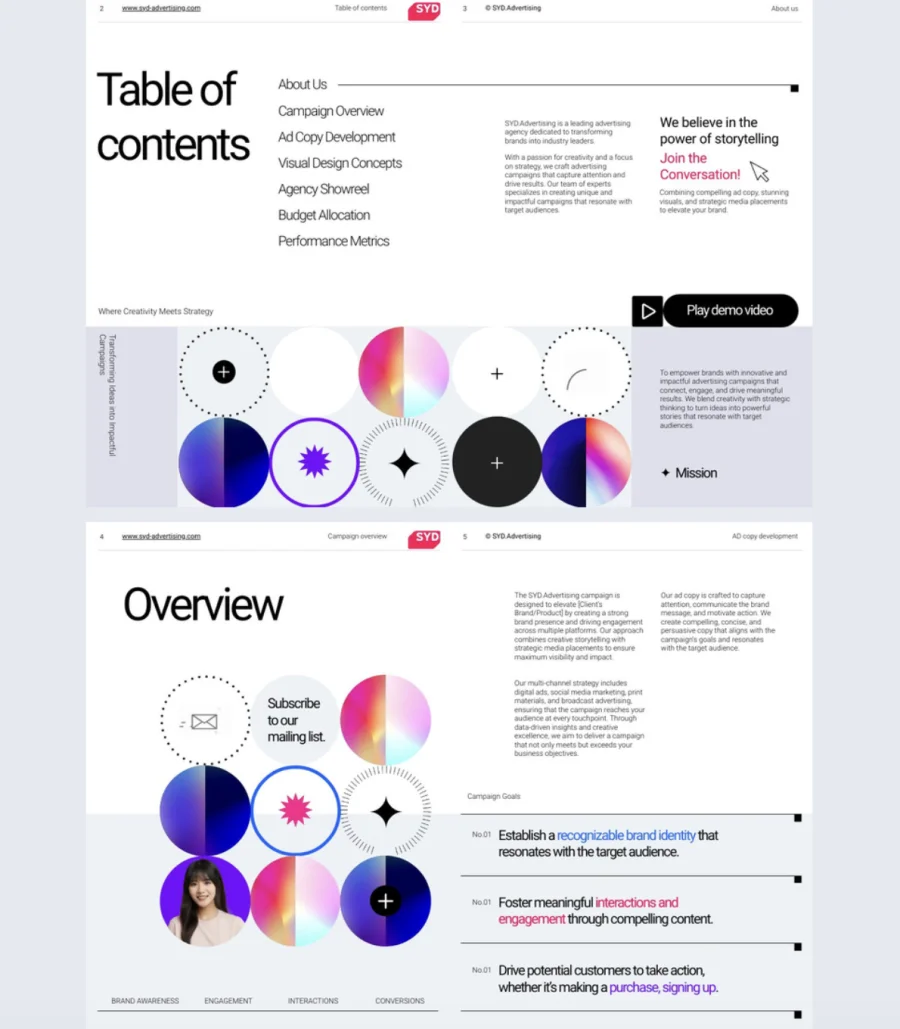 Interactive Advertising Booklet Template
