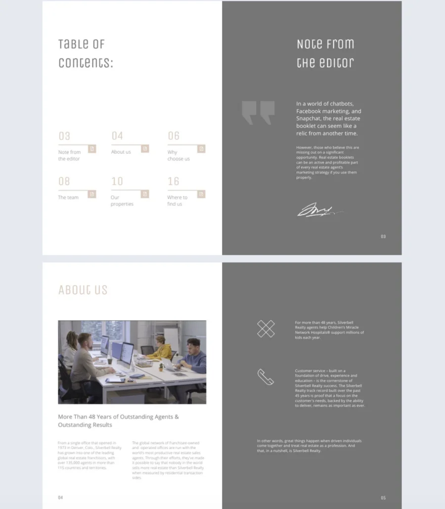 Interactive Real Estate Booklet Template
