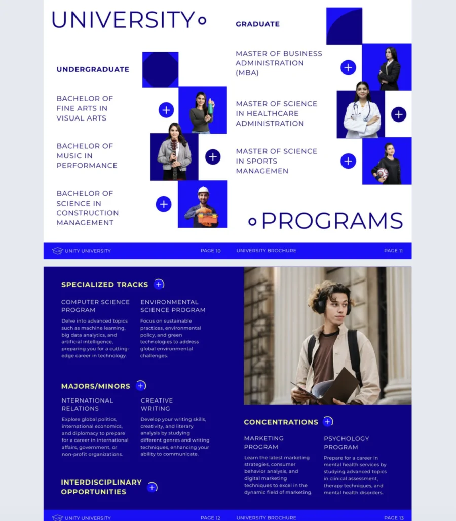 Online University Booklet Template
