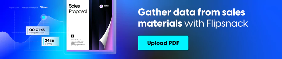 banner for gathering data from sales materials with Flipsnack