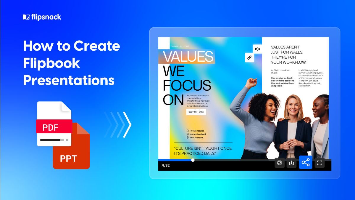 how to create a flipbook presentation