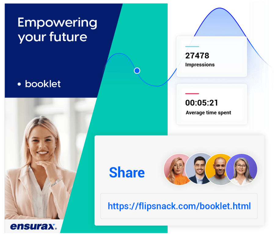 Secure sharing and statistics for digital booklets in Flipsnack