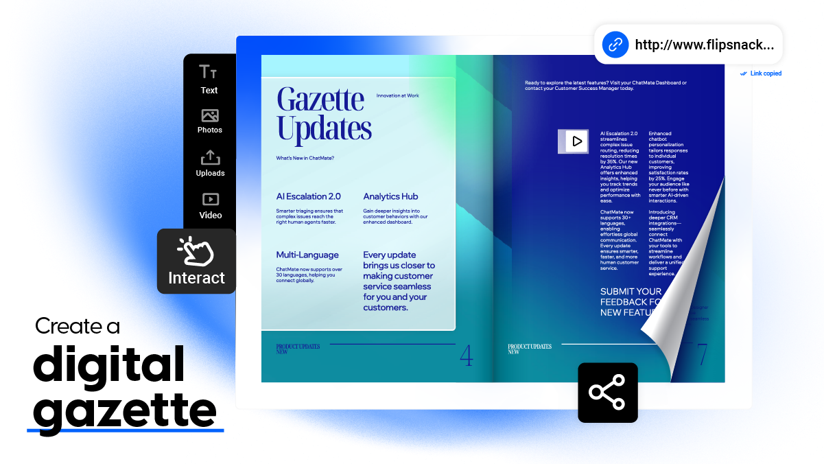 cover for how to create a digital gazette with Flipsnack