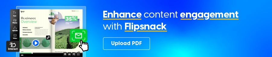 banner for enhancing content engagement with Flipsnack's platform