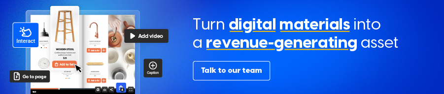 Banner: Create interactive content that converts. Interactive elements at Flipsnack explained