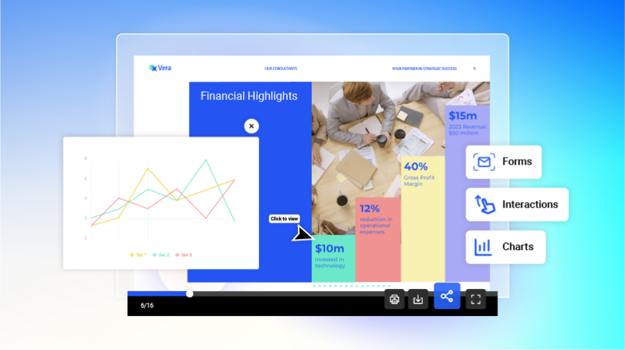 Charts in Flipsnack's Design Studio