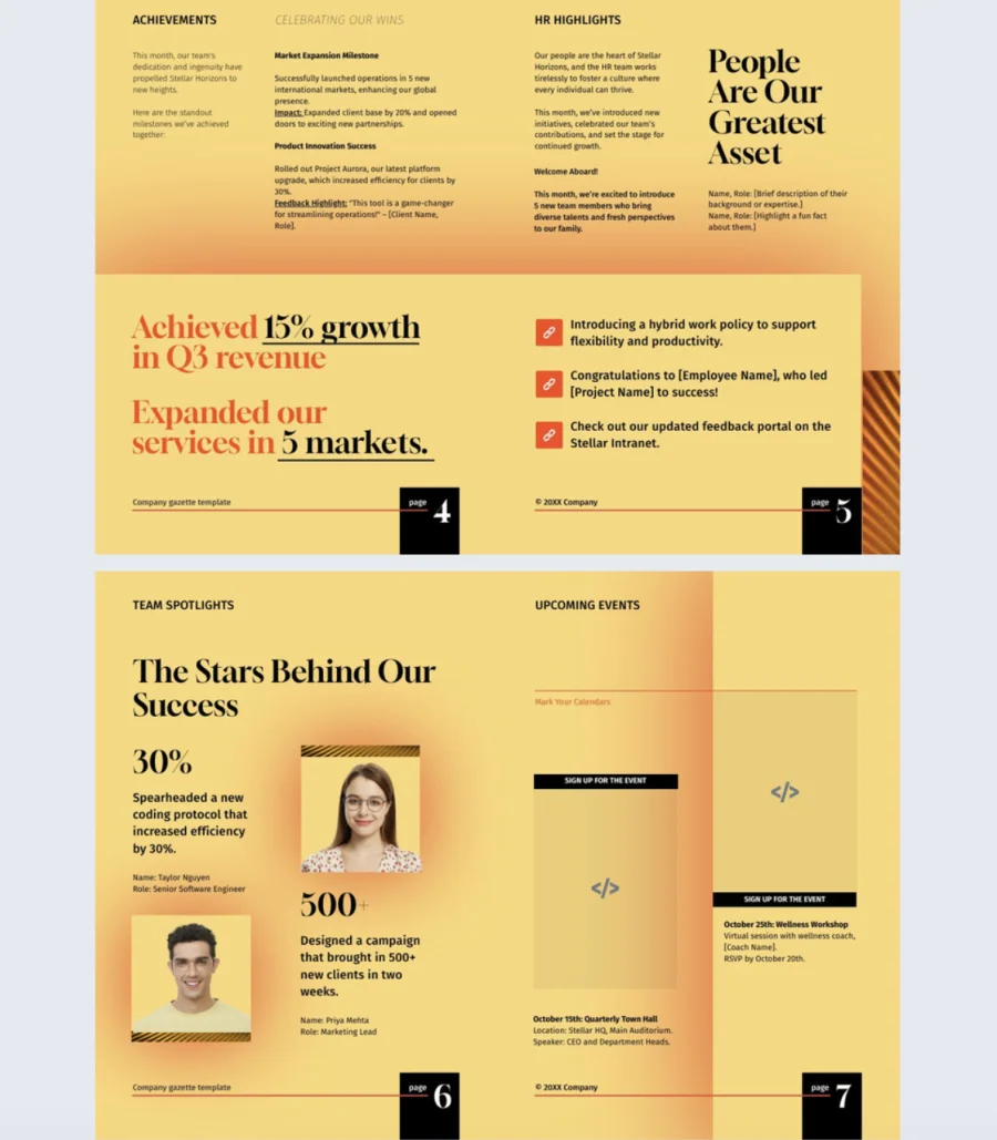 Digital Company Gazette Template
