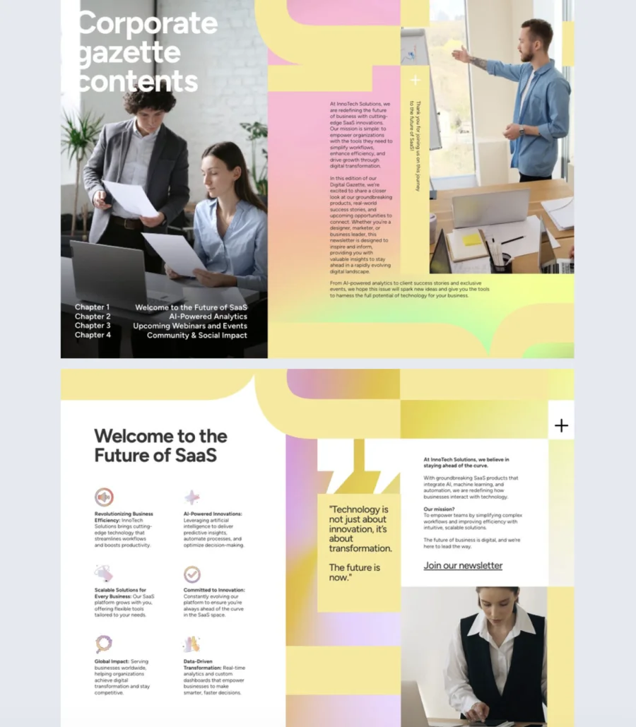 Interactive Corporate Gazette Template
