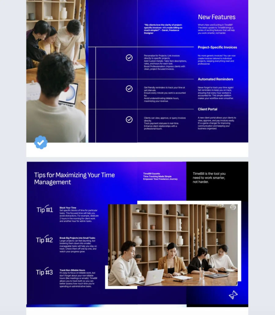 Interactive Gazette Design Template
