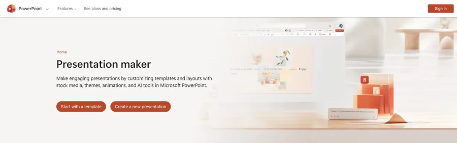 Microsoft PowerPoint presentation software page with slide design and chart tools