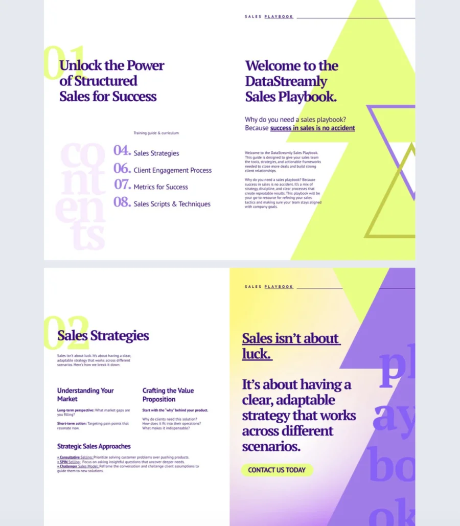 Digital Sales Playbook Template