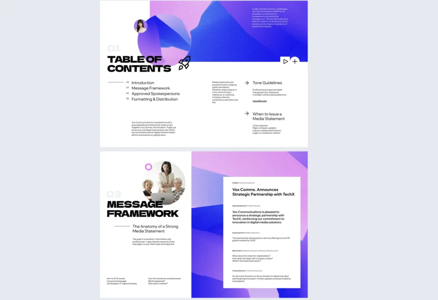 Interactive Media Statement Template