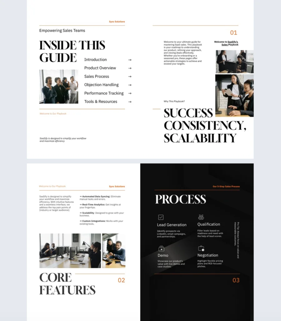 Interactive Sales Playbook Template