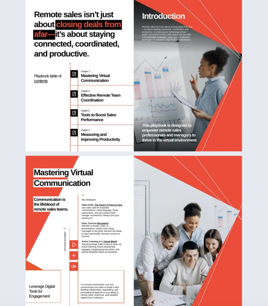 Online Remote Sales Playbook Template