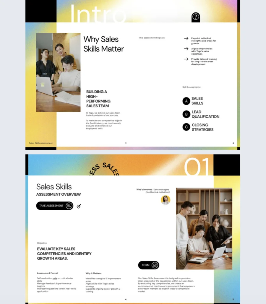 Sales Skills Assessment Template