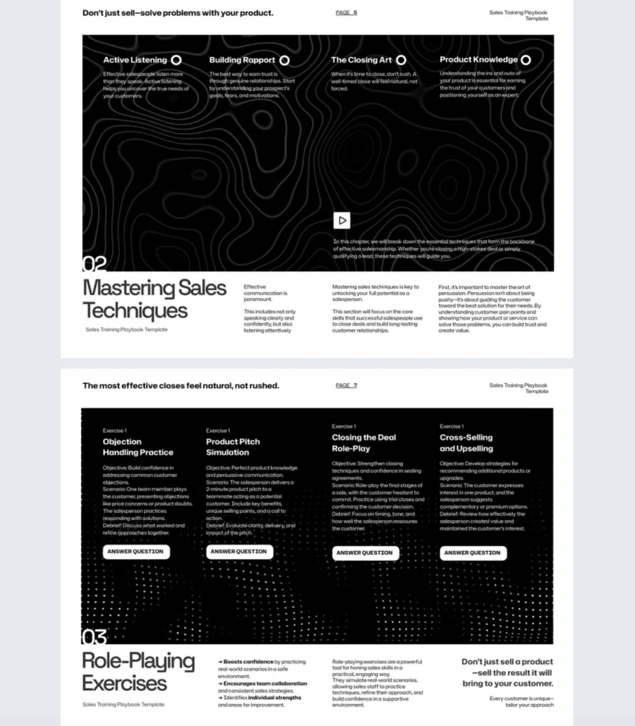 Sales Training Playbook Template
