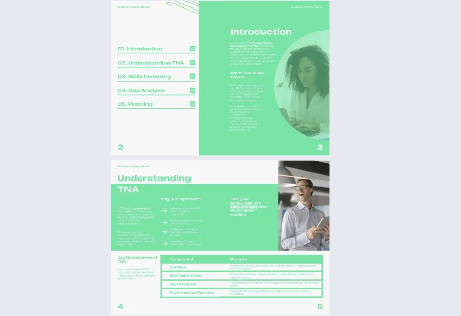 Employee Training Needs Guide Template