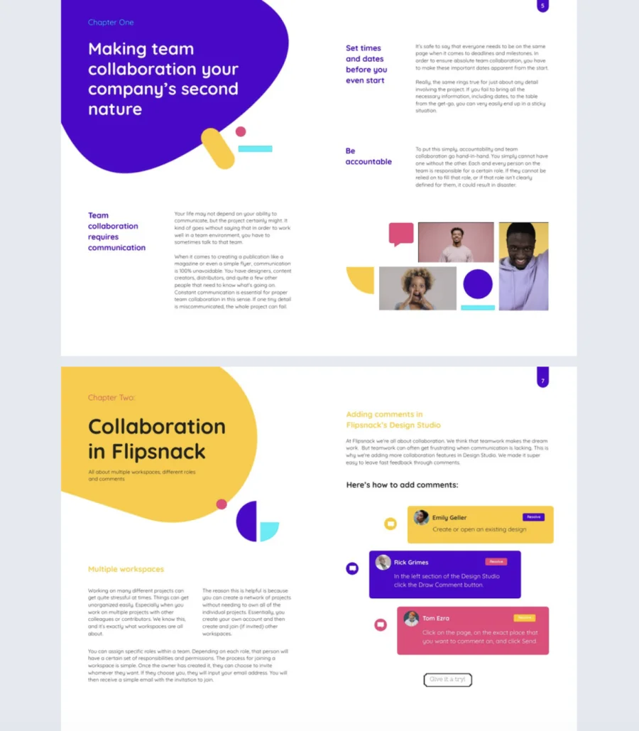 Interactive Ebook About Collaboration Template