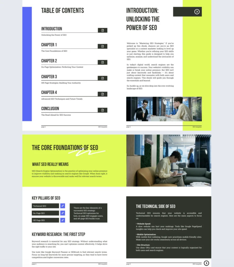 SEO Strategy Ebook Template
