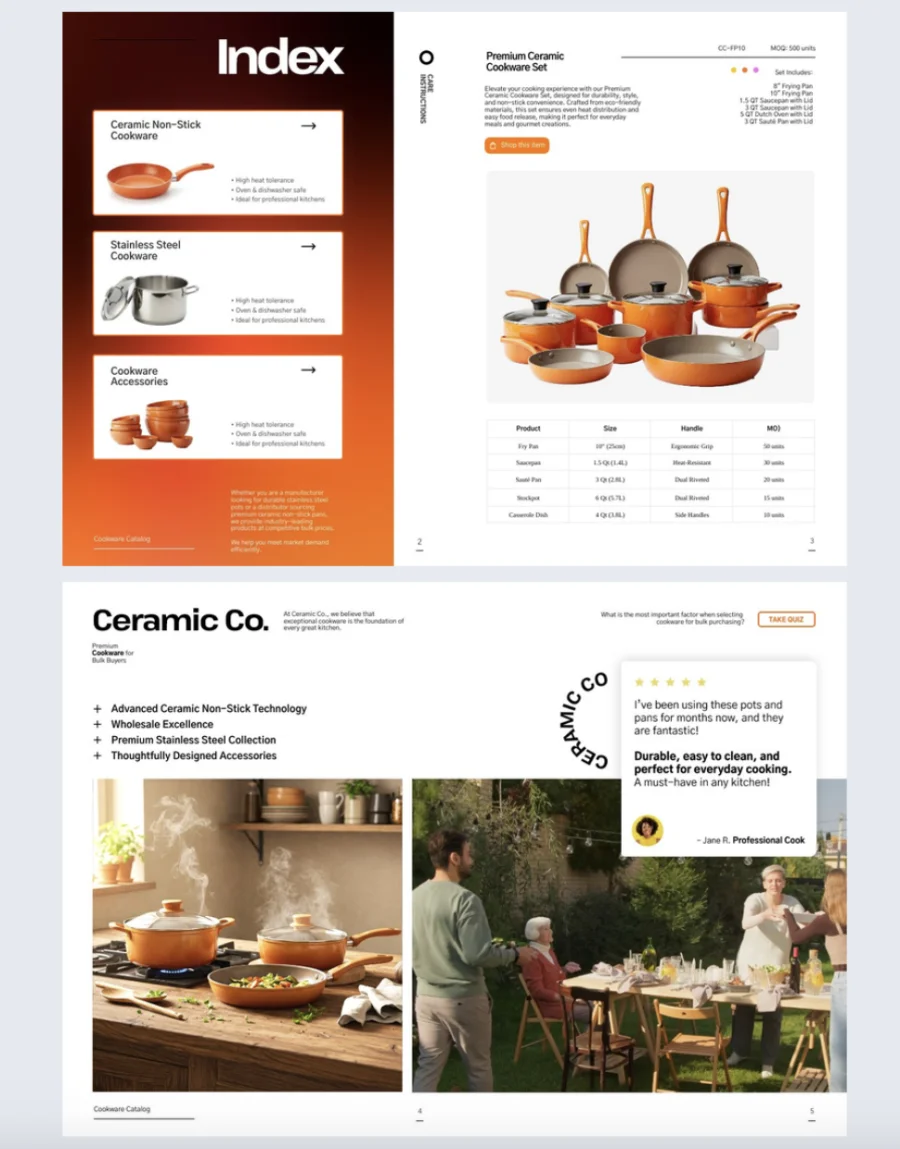 Wholesale catalog template made with Flipsnack