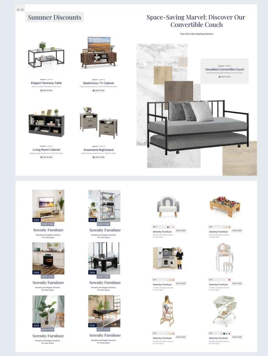 Interior design wholesale catalog template made with Flipsnack
