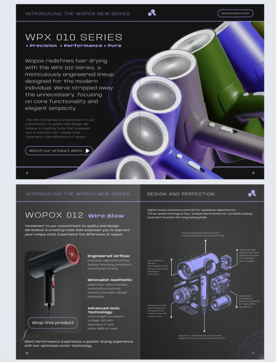 Business product catalog template made with Flipsnack