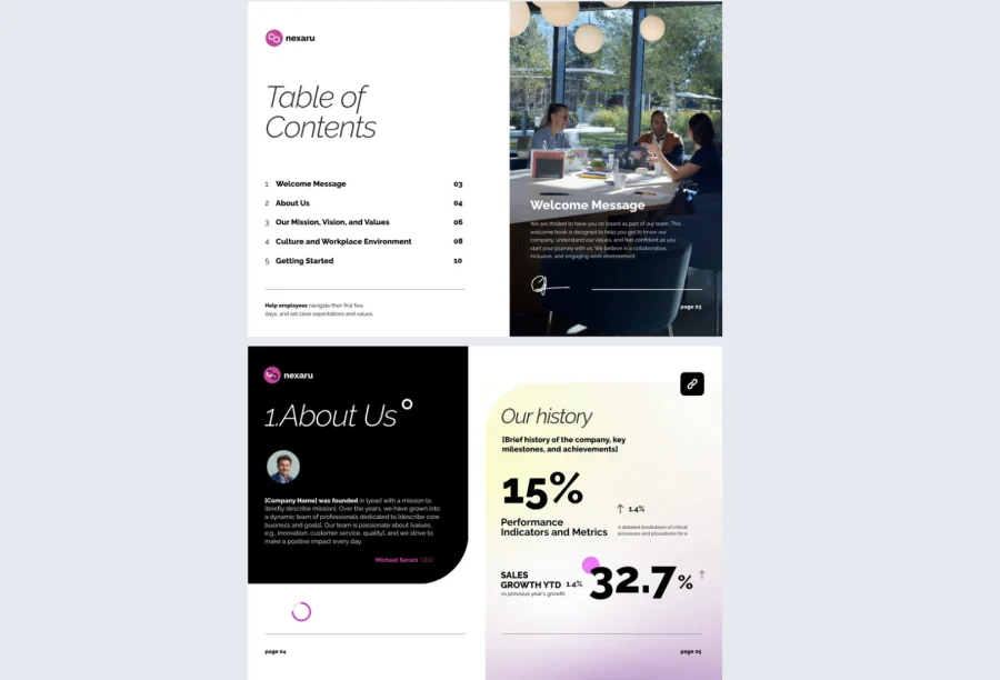 Digital Welcome Book Template