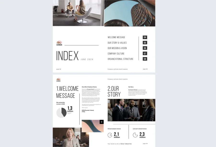 Editable Company Welcome Book Template
