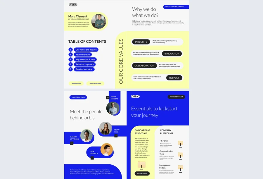 Editable Welcome Book Template