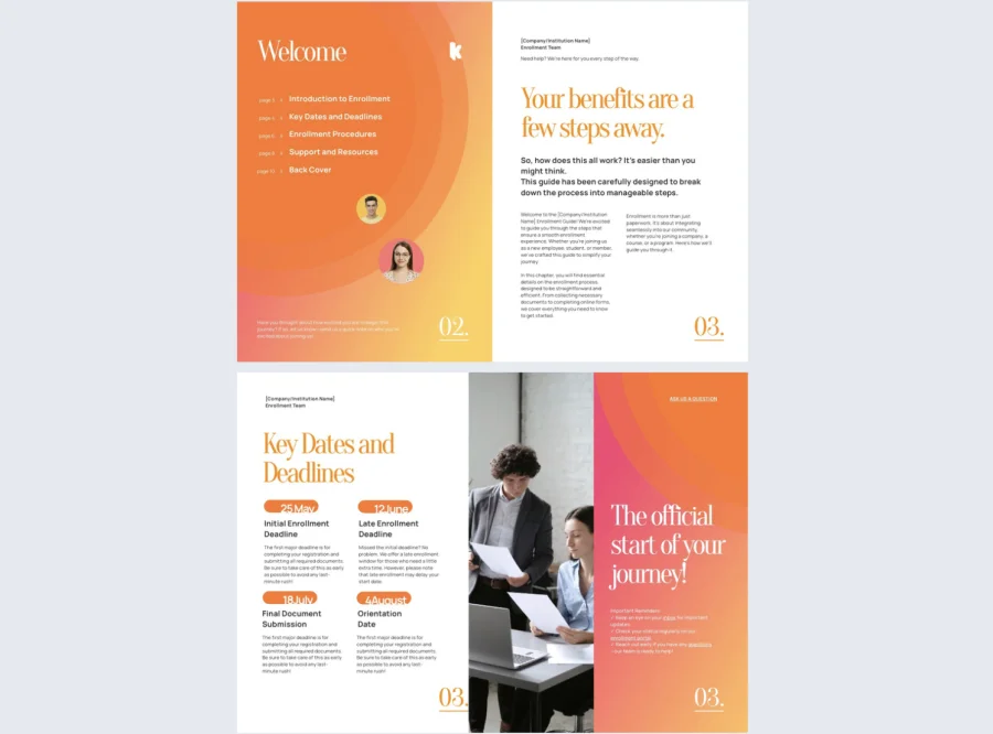 Employee Benefits Enrollment Guide Template