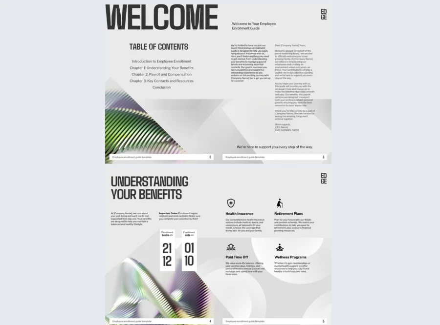 Employee Enrollment Guide Template