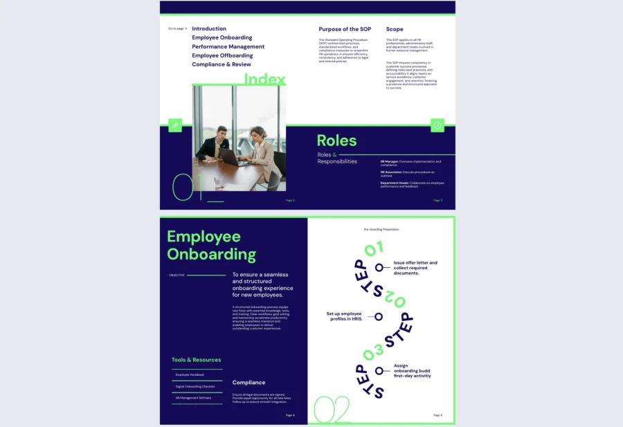 Engaging Standard Template For SOP