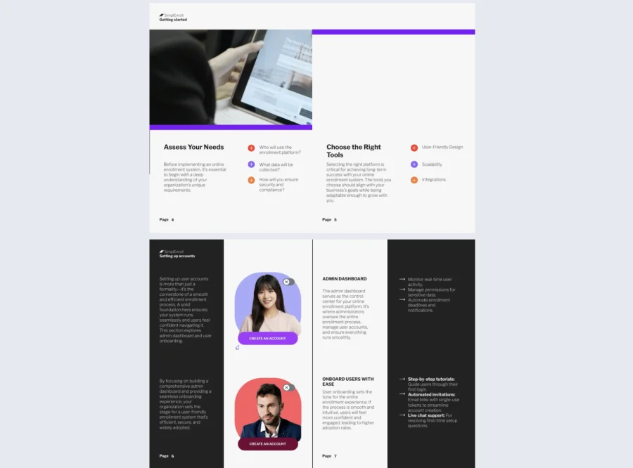 Interactive Enrollment Journey Guide Template