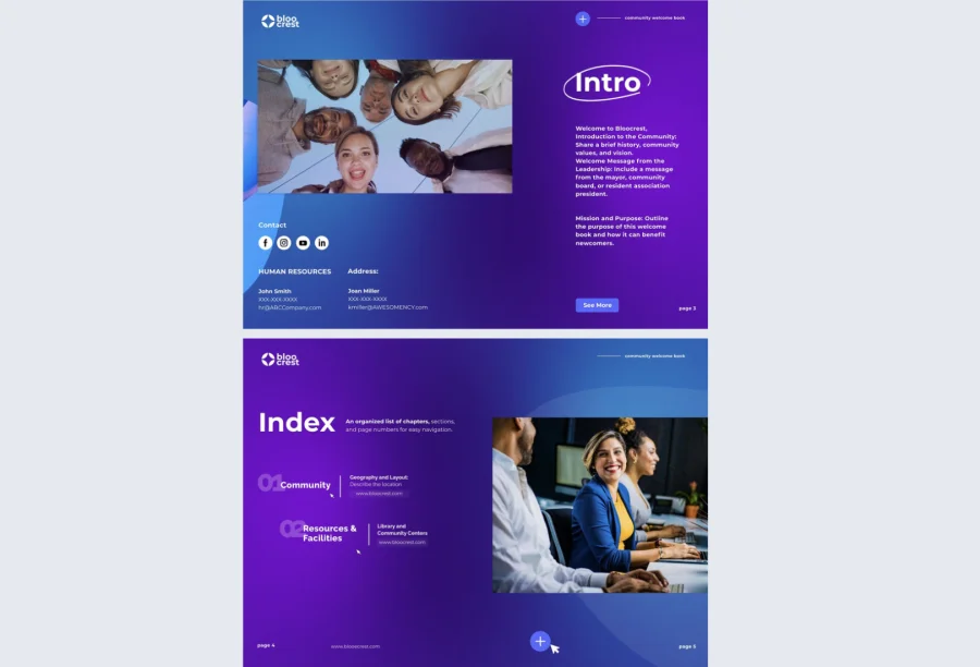 Interactive Welcome Book Template
