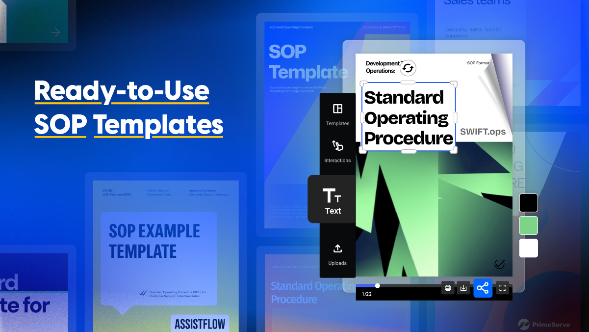 Ready to use SOP templates made by Flipsnack cover