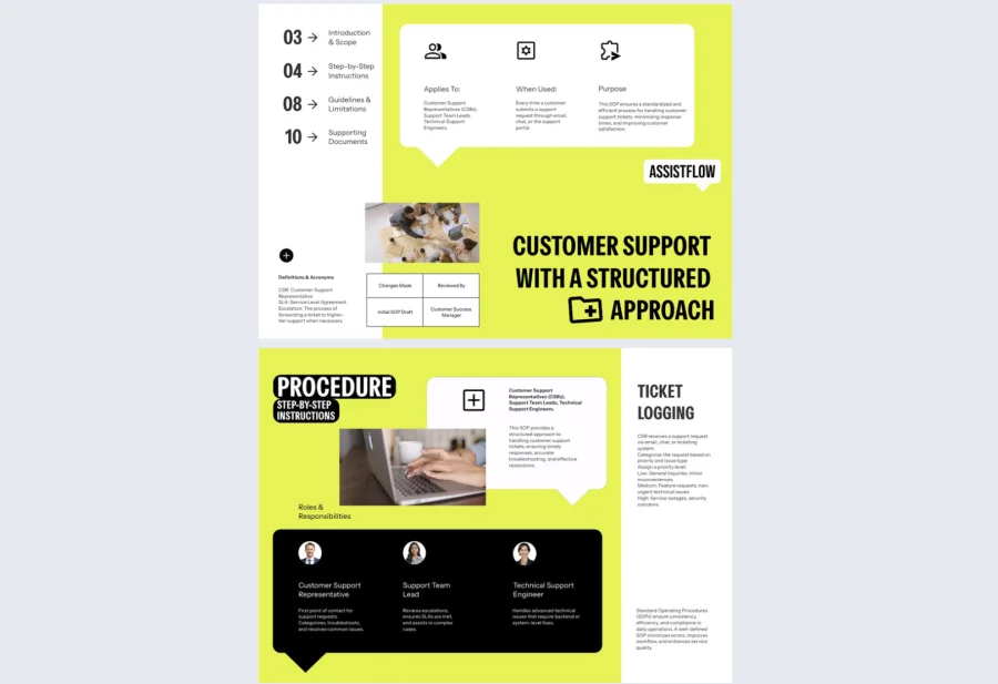 SOP Example Template