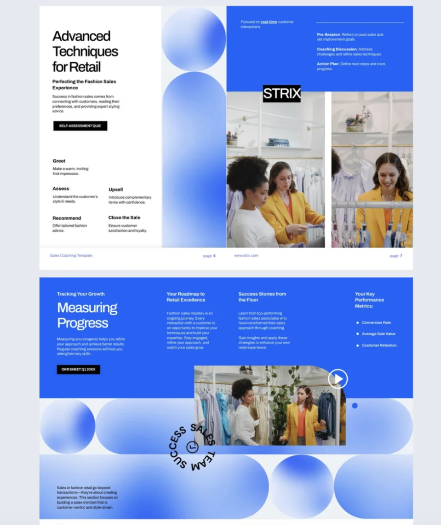 Sales coaching template made with Flipsnack