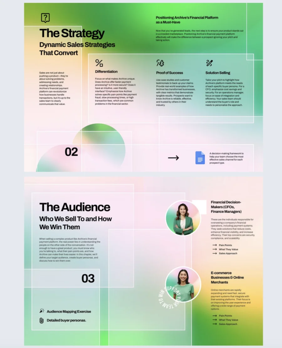 Digital sales plan template made with Flipsnack