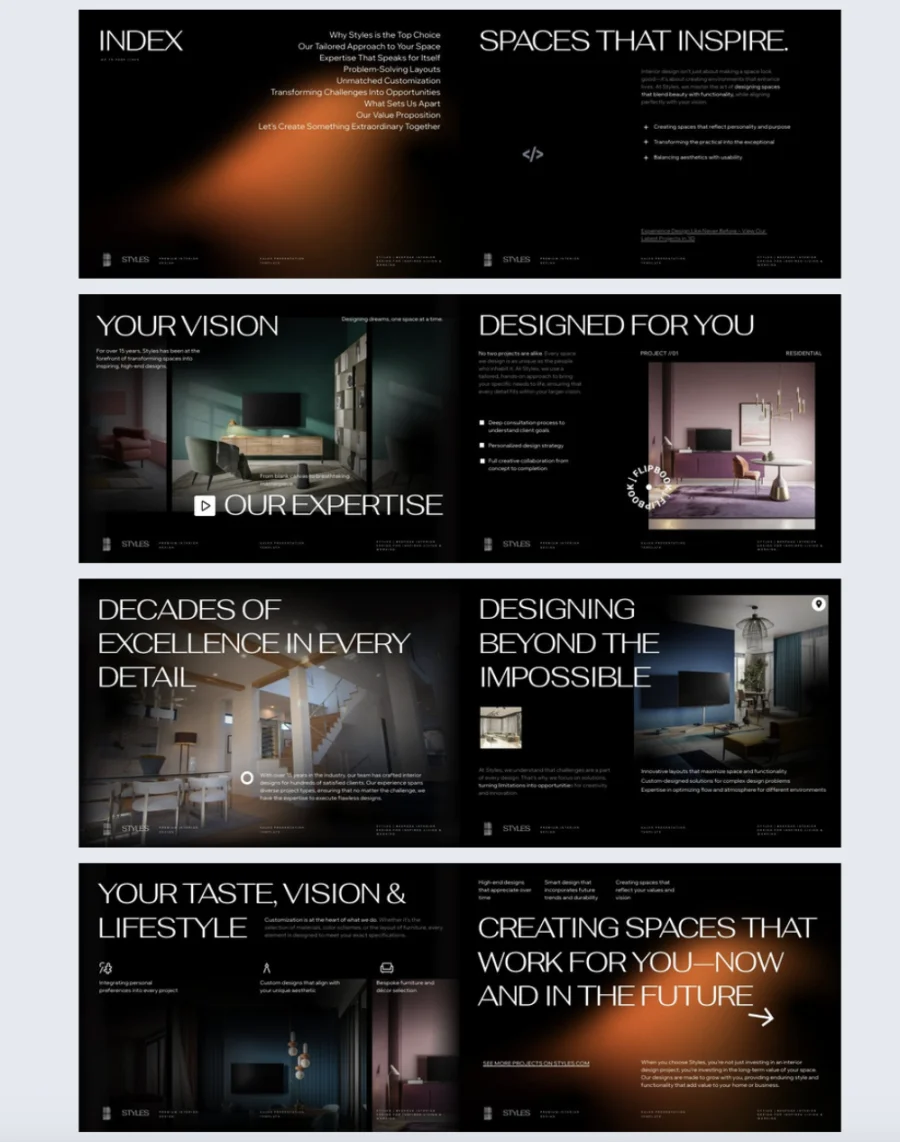 Online sales presentation template made with Flipsnack