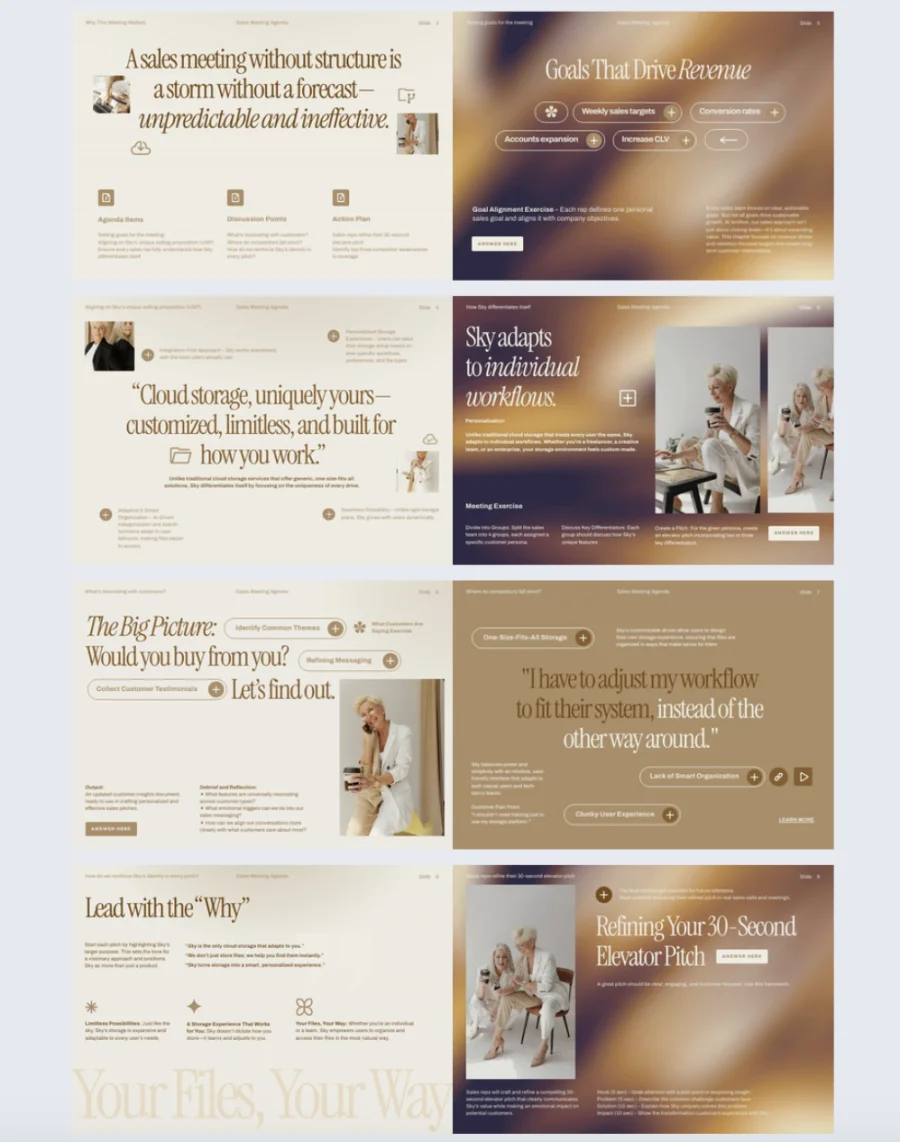 Sales meeting agenda template made with Flipsnack and easy to share