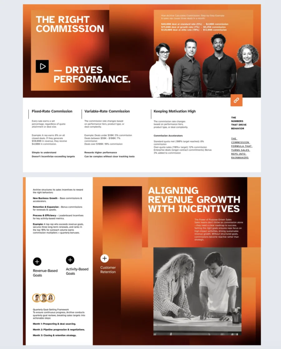 Sales commission plan template made with Flipsnack