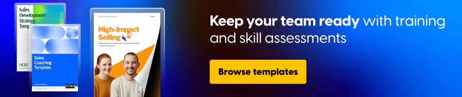 sales templates for training and skill assessments