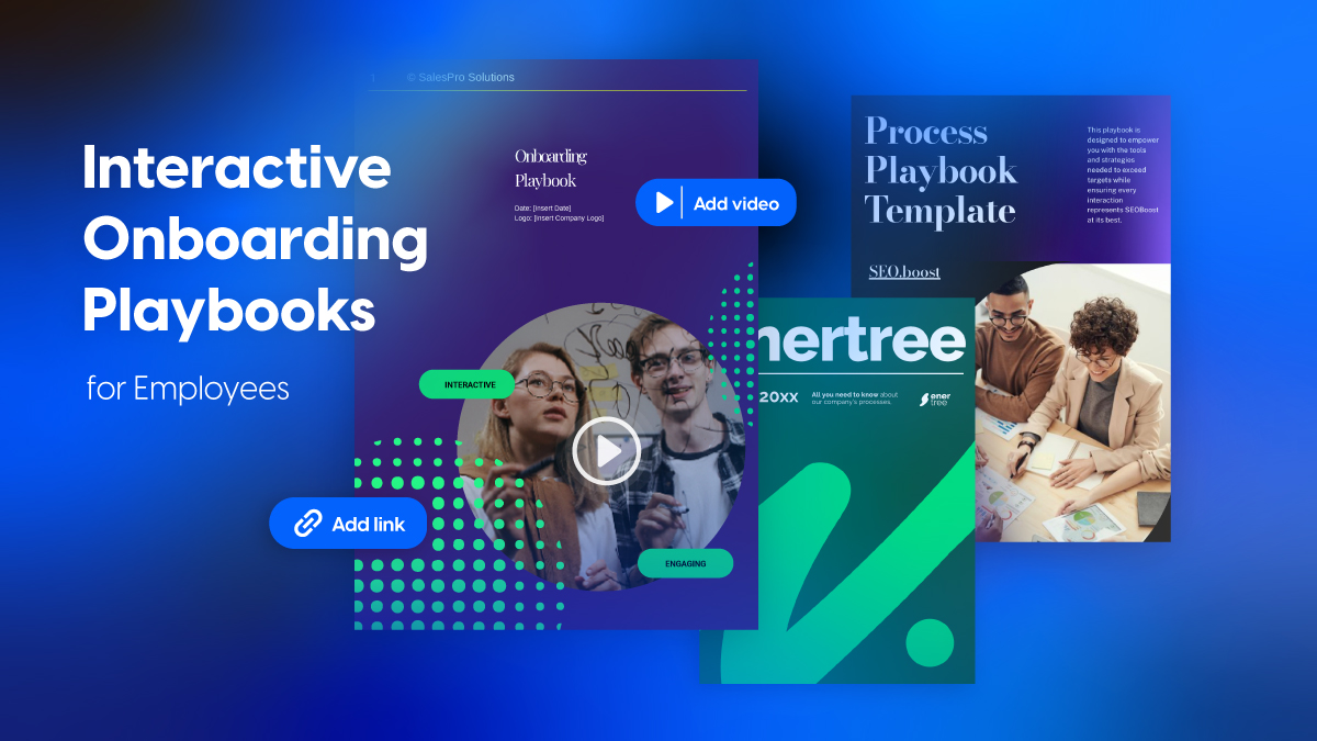 Interactive onboarding playbooks by Flipsnack - cover