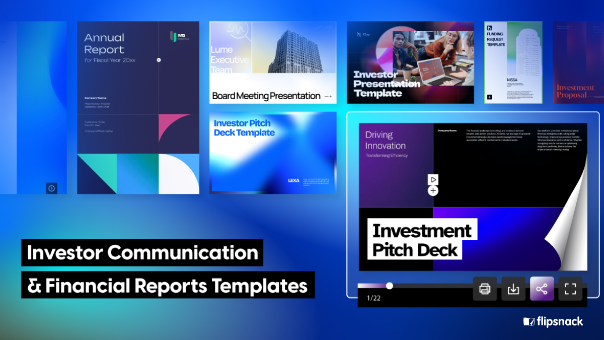 Ready-to-Use Investor & Financial Report Templates made with Flipsnack
