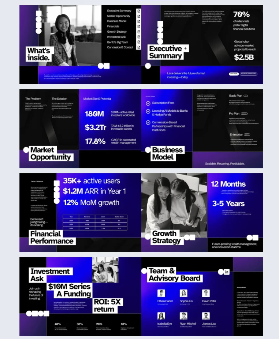  Investment pitch deck template made with Flipsnack