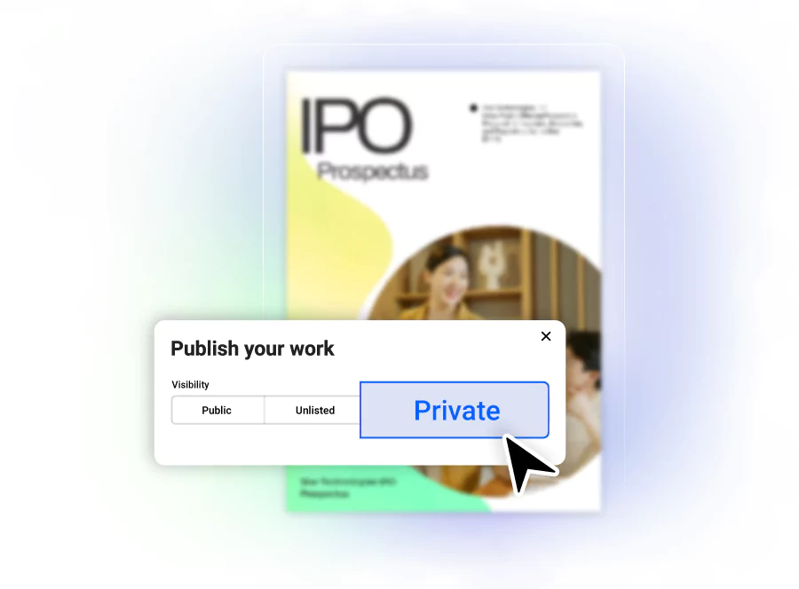 Private sharing your business prospectus