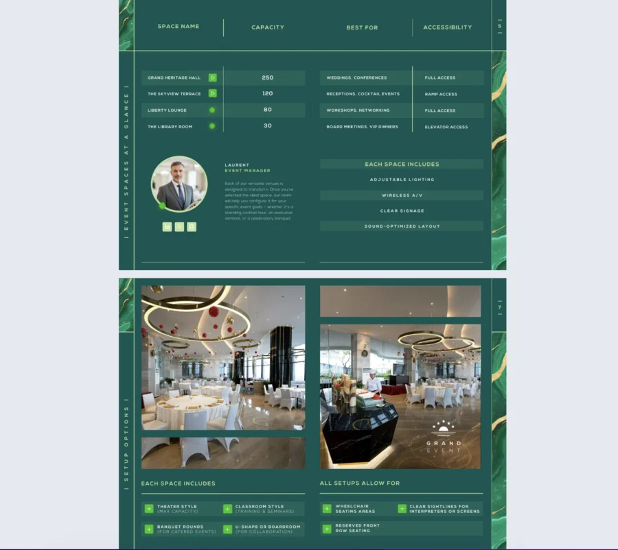 Digital Hotel Event Brochure Template