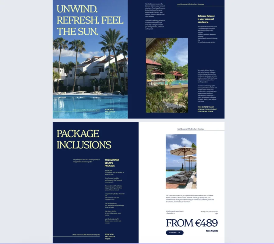 Hotel Seasonal Offer Brochure Example